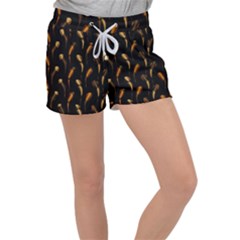 Abstract Art Pattern Warm Colors Women s Velour Lounge Shorts by Ndabl3x
