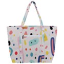 Abstract Seamless Colorful Pattern Zip Up Canvas Bag View3