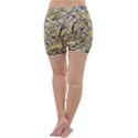 Marble Texture Pattern Seamless Lightweight Velour Yoga Shorts View4