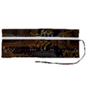 Circuits Circuit Board Orange Technology Roll Up Canvas Pencil Holder (M) View2
