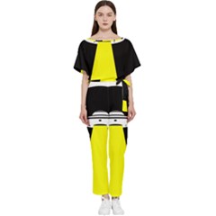 Ufo Flying Saucer Extraterrestrial Batwing Lightweight Chiffon Jumpsuit by Cendanart