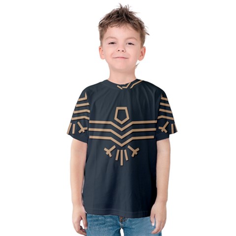 Eagle Bird Kids  Cotton T-shirt by Cendanart