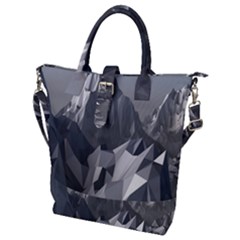 Gray Mountain Illustration Grey Mountain Digital Buckle Top Tote Bag by Cendanart