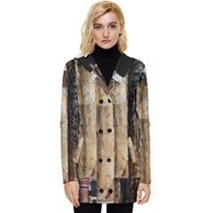 Assorted Color Books Old Macro Button Up Hooded Coat  by Cendanart