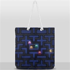 Retro Games Full Print Rope Handle Tote (large) by Cendanart