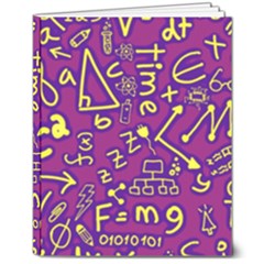 Background Doodles Math 8  X 10  Hardcover Notebook by Bedest