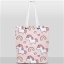 Cute Unicorn Rainbow Seamless Pattern Background Full Print Rope Handle Tote (Small) View2