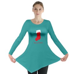 Xmas Socks Long Sleeve Tunic  by CoolDesigns