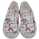 Cute Cat Chef Cooking Seamless Pattern Cartoon Men s Canvas Slip Ons View1