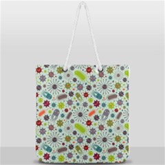 Seamless Pattern With Viruses Full Print Rope Handle Tote (large) by Bedest