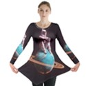 Stuck On Saturn Astronaut Planet Space Long Sleeve Tunic  View1