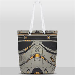 Stormtrooper Full Print Rope Handle Tote (small) by Cendanart
