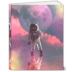 Aesthetic Astronautics Atmosphere Blue Clouds Cosmos Fantasy Galaxy 8  X 10  Softcover Notebook by Cendanart