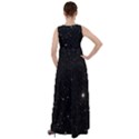Sky Black Star Night Space Edge Super Dark Universe Empire Waist Velour Maxi Dress View2