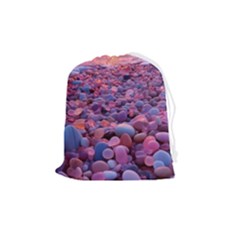 Sea Beach Water Sunset Ocean Drawstring Pouch (medium) by Ndabl3x