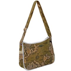 Map Geography Travel Global Zip Up Shoulder Bag by Proyonanggan
