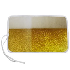 Light Beer Texture Foam Drink In A Glass Pen Storage Case (l) by Cemarart