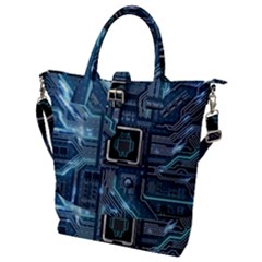 Circuit Board Motherboard Buckle Top Tote Bag by Cemarart