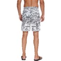 Colouring Page Winter City Skating Men s Beach Shorts View4