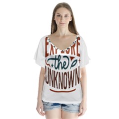 Converted 658874a40f807-removebg-preview (1) (2) (1) (1) (1) V-neck Flutter Sleeve Top by zenithprint