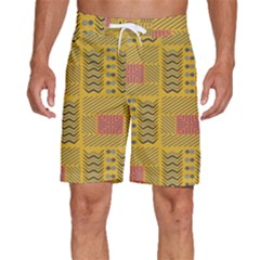 Digital Paper African Tribal Men s Beach Shorts by HermanTelo