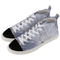 White Peacock Bird Men s Mid-top Canvas Sneakers by Ndabl3x