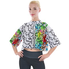 Brain Mind Psychology Idea Drawing Short Overalls Mock Neck T-shirt by Azkajaya