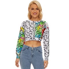 Brain Mind Psychology Idea Drawing Short Overalls Lightweight Long Sleeve Sweatshirt by Azkajaya