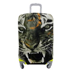 Angry Tiger Animal Broken Glasses Luggage Cover (small) by Cemarart