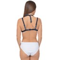 Abstract Tech Computer Motherboard Technology Double Strap Halter Bikini Top View2