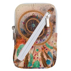 Dream Catcher Colorful Vintage Belt Pouch Bag (small) by Cemarart