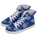Cat Astronaut Space Suit Pattern Women s Hi-Top Skate Sneakers View2