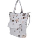 Golden-snowflake Shoulder Tote Bag View1