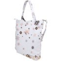Golden-snowflake Shoulder Tote Bag View2