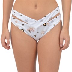 Golden-snowflake Double Strap Halter Bikini Bottoms by saad11