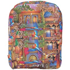 Arabian Street Art Colorful Peacock Tiger Man Parrot Horse Dancer Fantasy Full Print Backpack by Cemarart