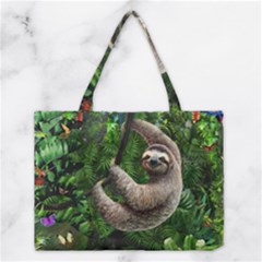 Sloth In Jungle Art Animal Fantasy Medium Tote Bag by Cemarart
