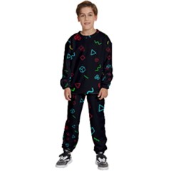 Black, Dark, Galaxy Kids  Sweatshirt Set by nateshop