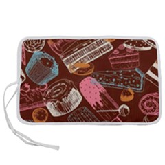 Sweet Food Seamless Pattern Pen Storage Case (s) by Cemarart