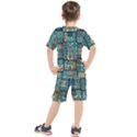 Texture Pattern Abstract Colorful Digital Art Kids  T-Shirt and Shorts Set View2