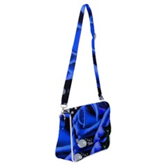 Blue Rose Bloom Blossom Shoulder Bag With Back Zipper by Proyonanggan