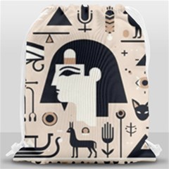 Egypt Pyramid Nature Desert Drawstring Bag (large) by Proyonanggan