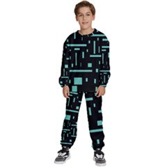 Rectangles, Cubes, Forma Kids  Sweatshirt Set by nateshop