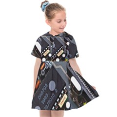 Motherboard Board Circuit Electronic Technology Kids  Sailor Dress by Cemarart
