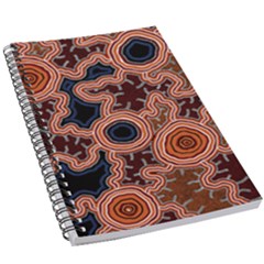 Authentic Aboriginal Art - Pathways 5 5  X 8 5  Notebook by hogartharts