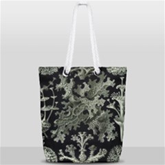 Weave Haeckel Lichenes Photobionten Full Print Rope Handle Tote (small) by Cemarart