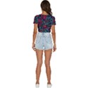 Vintage Flash Tattoos Designs Seamless Pattern V-Neck Crop Top View4
