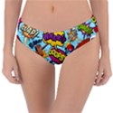 Graffiti Word Seamless Pattern Reversible Classic Bikini Bottoms View1
