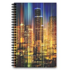 Skyline Light Rays Gloss Upgrade 5 5  X 8 5  Notebook by Cemarart