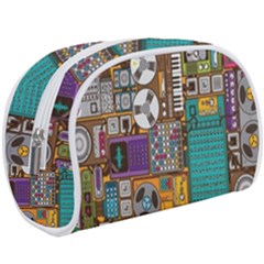Pattern Design Art Techno  Dj Music Retro Music Device Make Up Case (large) by Cemarart